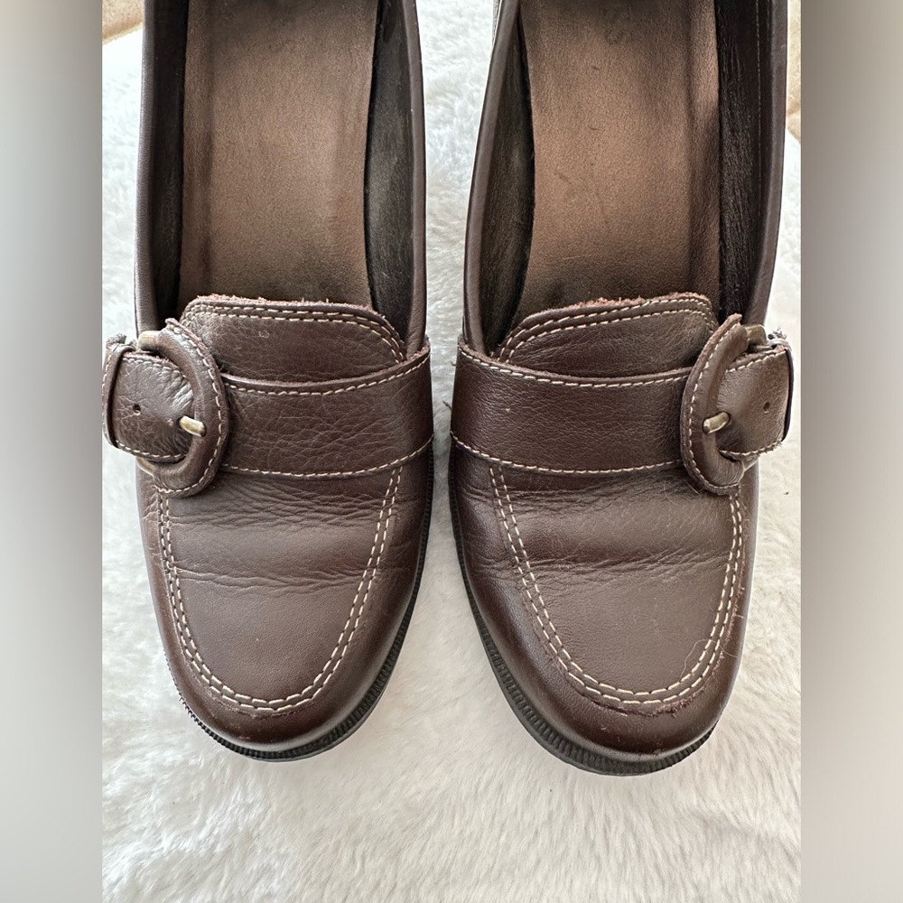 Bass heeled loafers - brown 7M - Picture 2 of 8